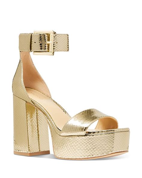 Michael Kors Women's Tara Ankle Strap Platform Sandals Shoes 